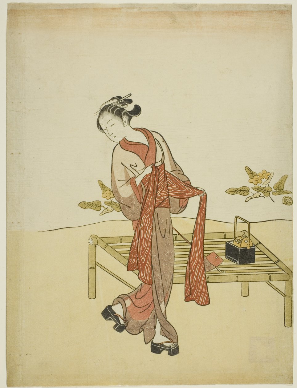 Pelo fluxo de Suzuki Harunobu