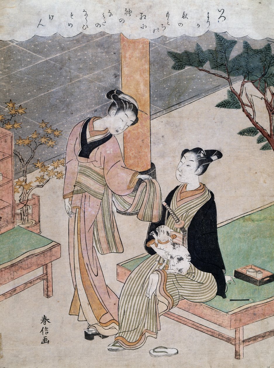 Courtesans, por Suzuki Harunobu (1725-1770), Japão de Suzuki Harunobu