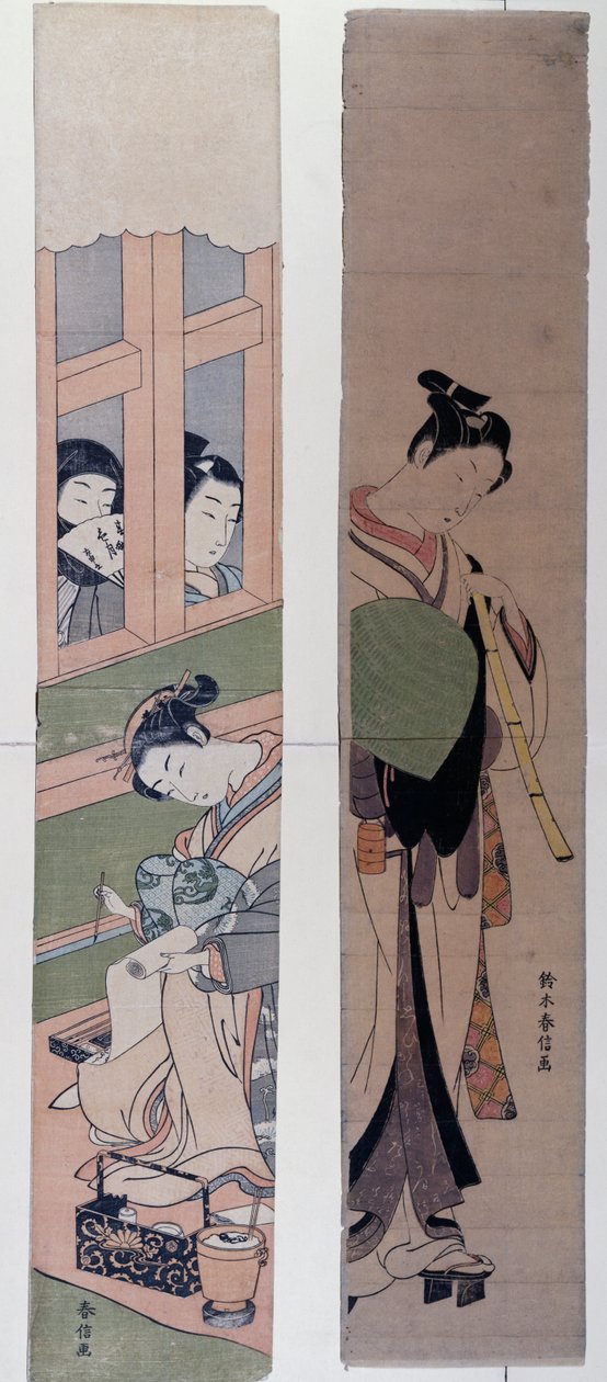 Courtesans, por Suzuki Harunobu (1725-1770), Japão de Suzuki Harunobu