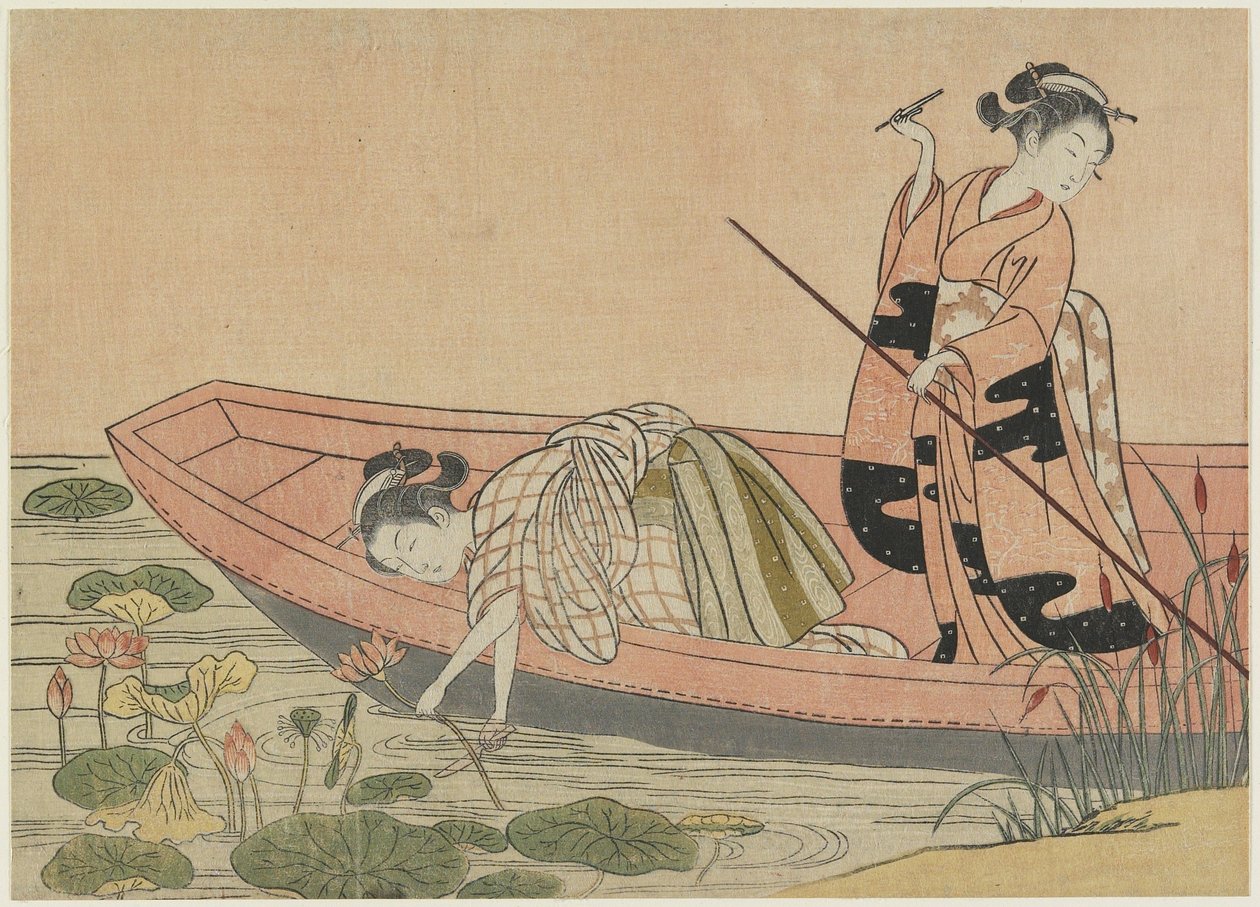 Mite de Zhou Maoshu, após 1765 (impressão em xilogravura a cores) de Suzuki Harunobu