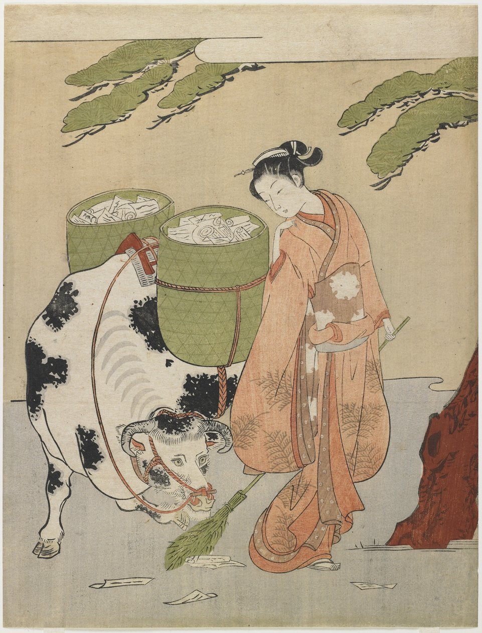 Mite de um Oxherder, c. 1767 de Suzuki Harunobu