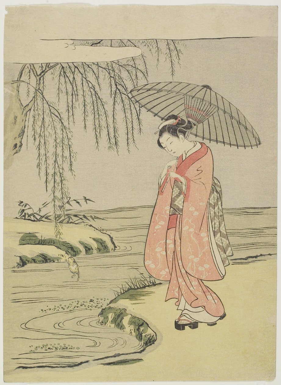 Mito do Calígrafo Ono no To_fu_, depois de 1765 de Suzuki Harunobu