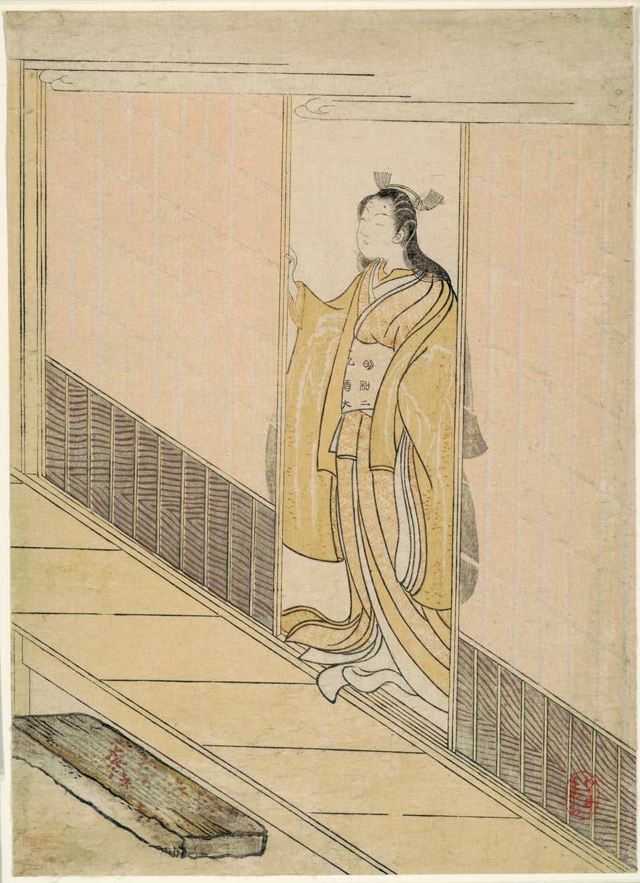 Paródia de Kawachi-goe de "Tales of Ise" de Suzuki Harunobu