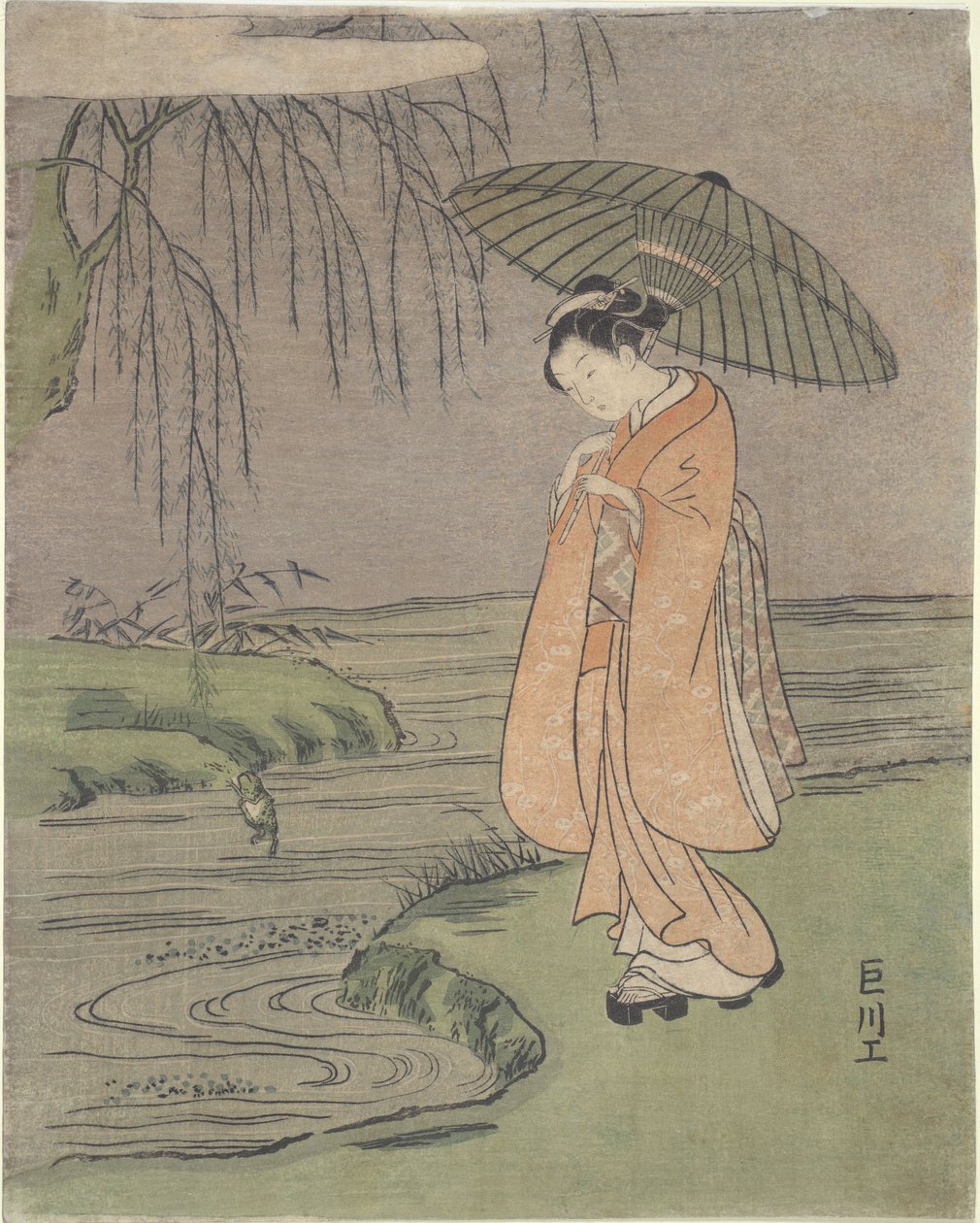Paródia de Ono no Tofu de Suzuki Harunobu