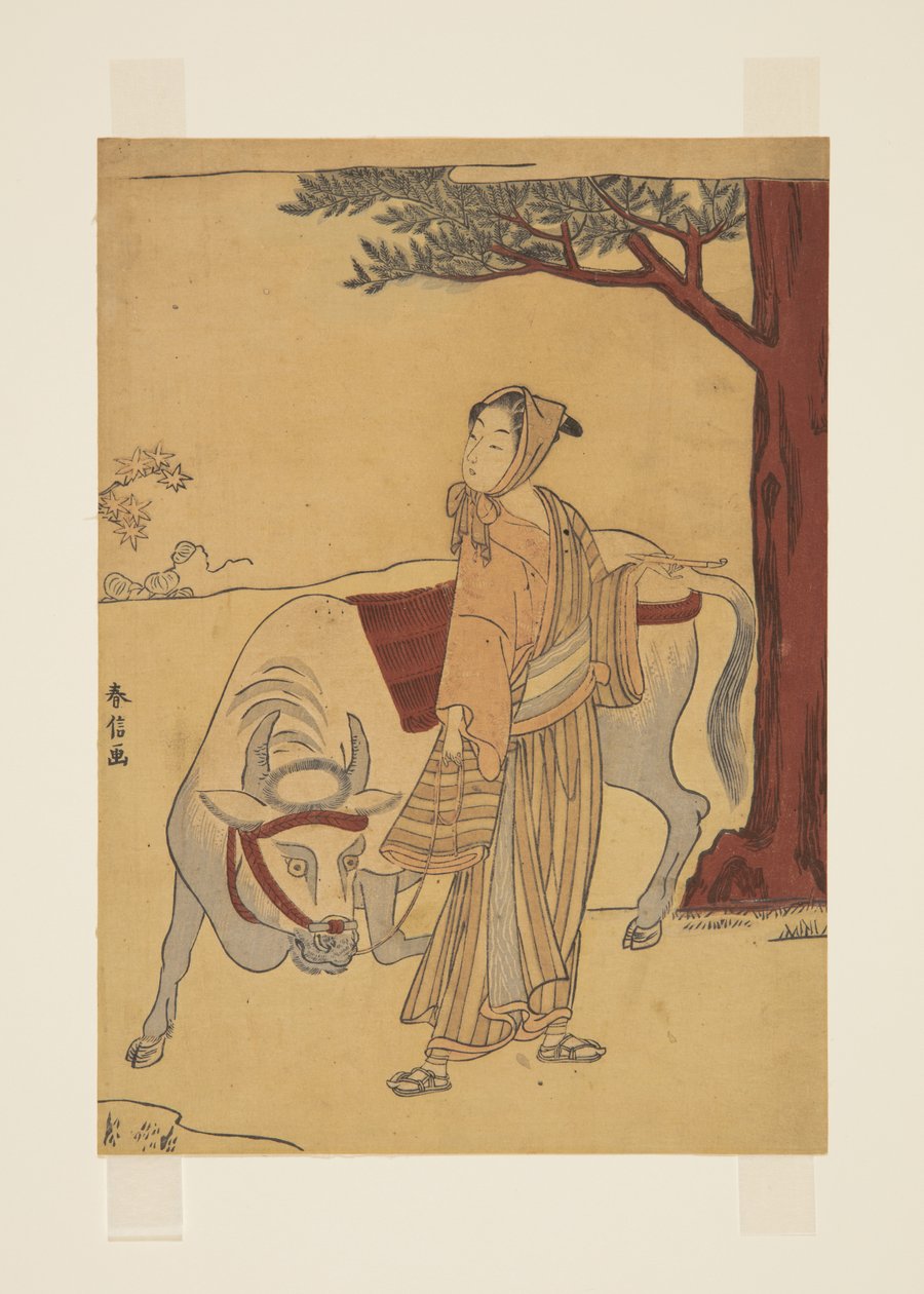 Paródia da História do Chao Fu (impressão em bloco de madeira colorida) de Suzuki Harunobu
