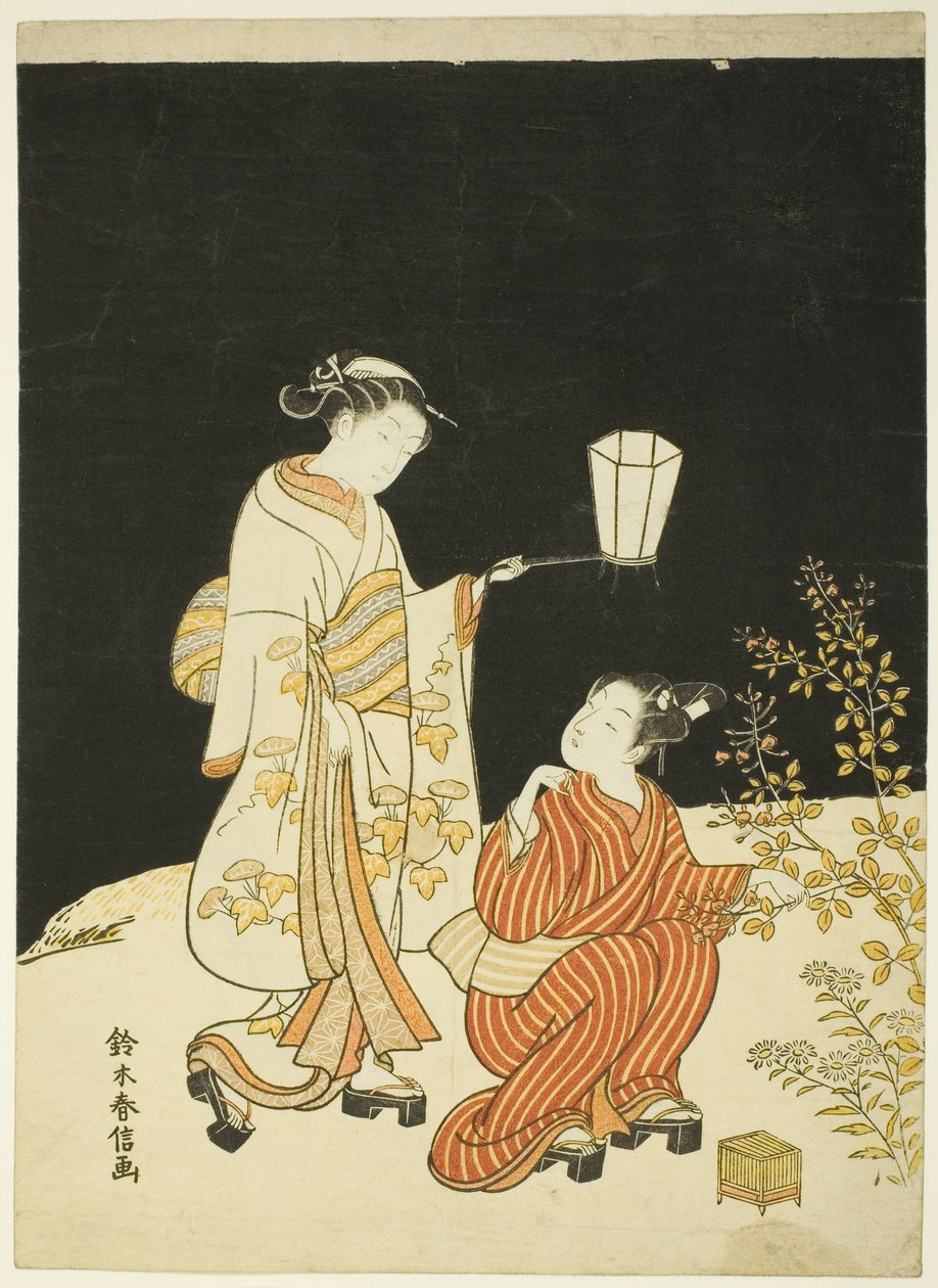 Procurando vaga-lumes de Suzuki Harunobu