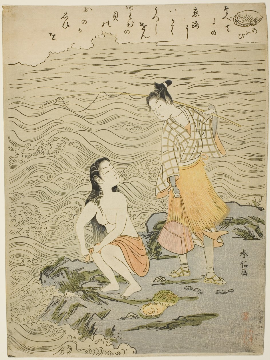 O Abalone (Awabi), de uma série sem título de Shells de Suzuki Harunobu