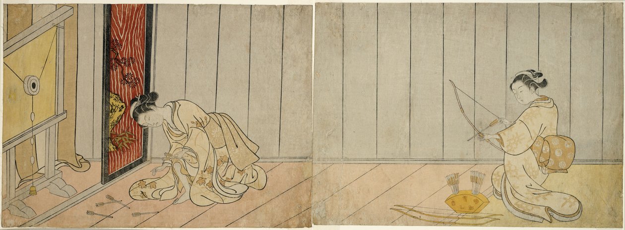 Galeria de Tiro com Arco, 1765 de Suzuki Harunobu