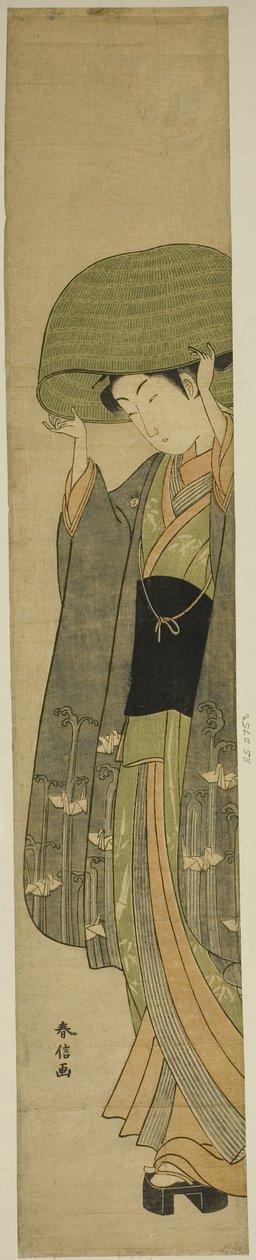 O chapéu de cesta de Suzuki Harunobu