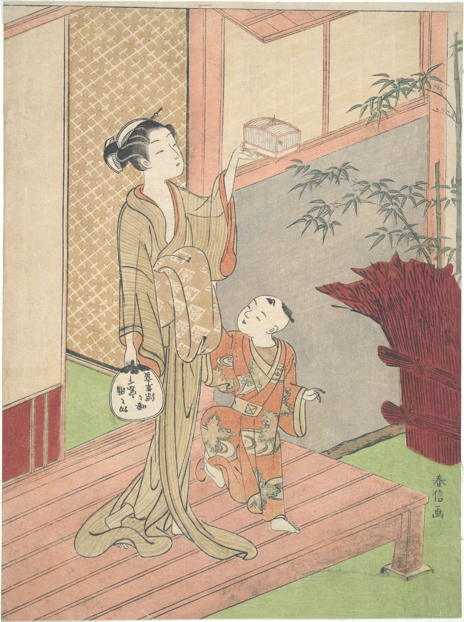 Os gafanhotos engaiolados de Suzuki Harunobu