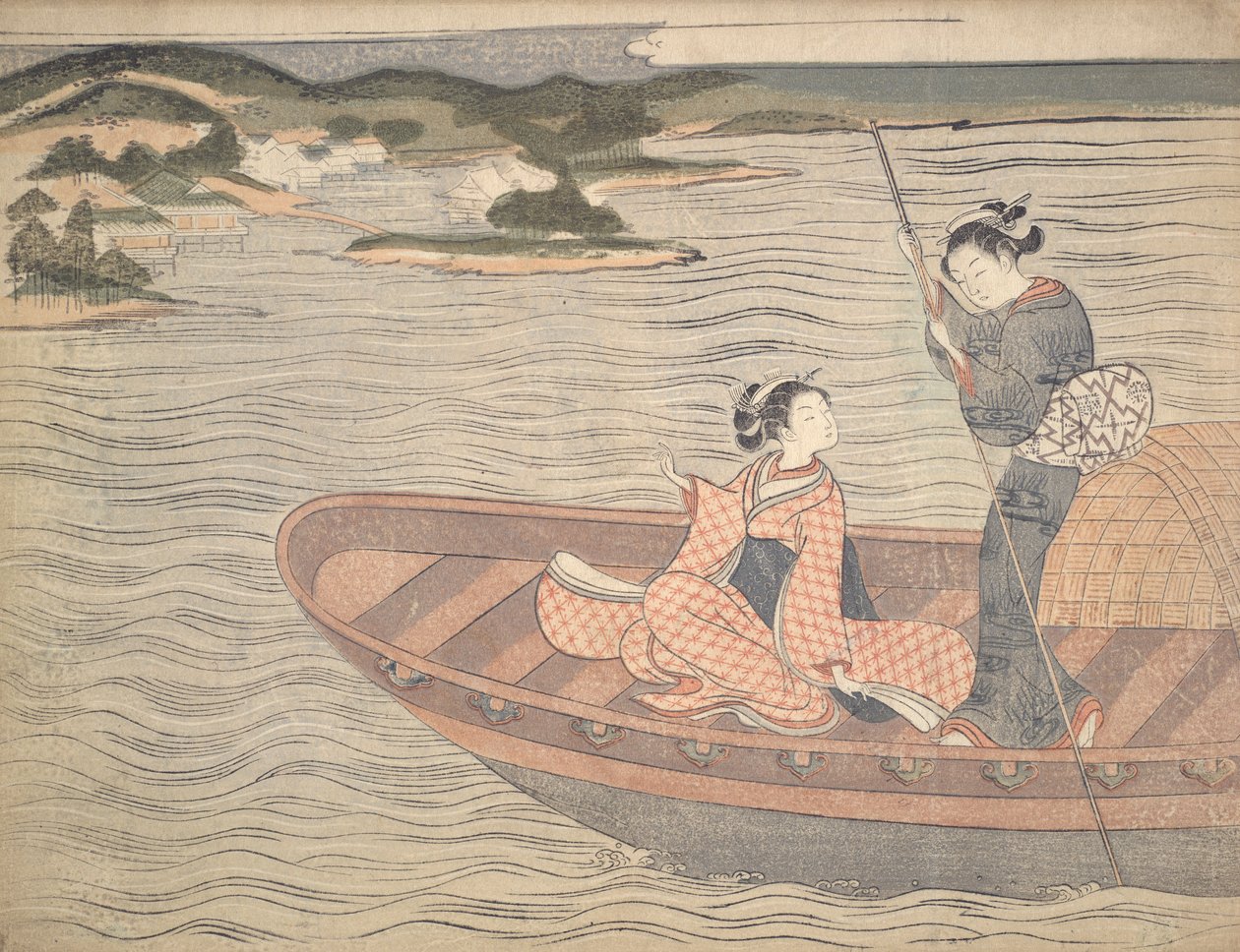 O Barco Ferry Boat de Suzuki Harunobu