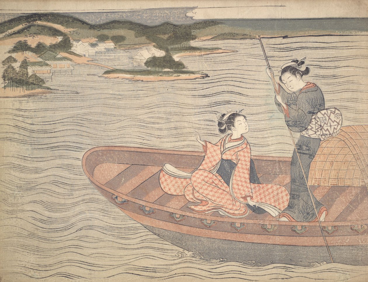 O ferryboat de Suzuki Harunobu