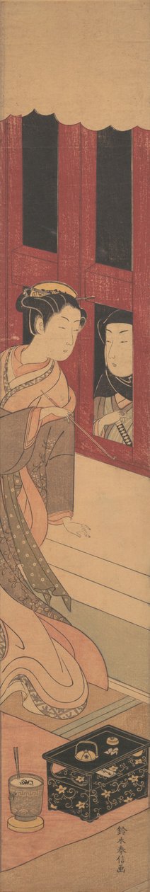 O Homem de Fora, c. 1770., c. 1770. de Suzuki Harunobu