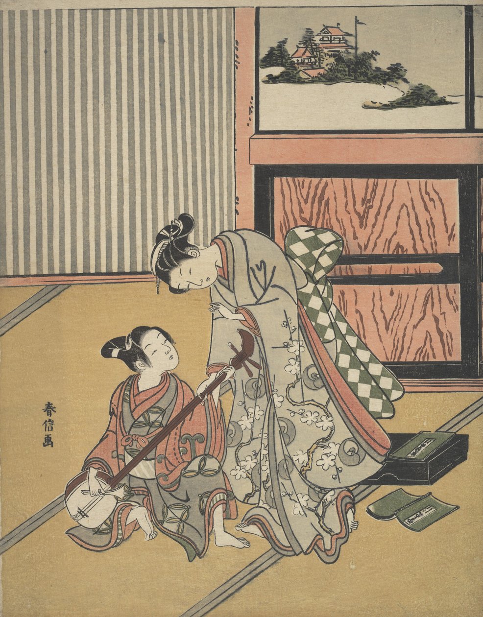A lição de música. de Suzuki Harunobu