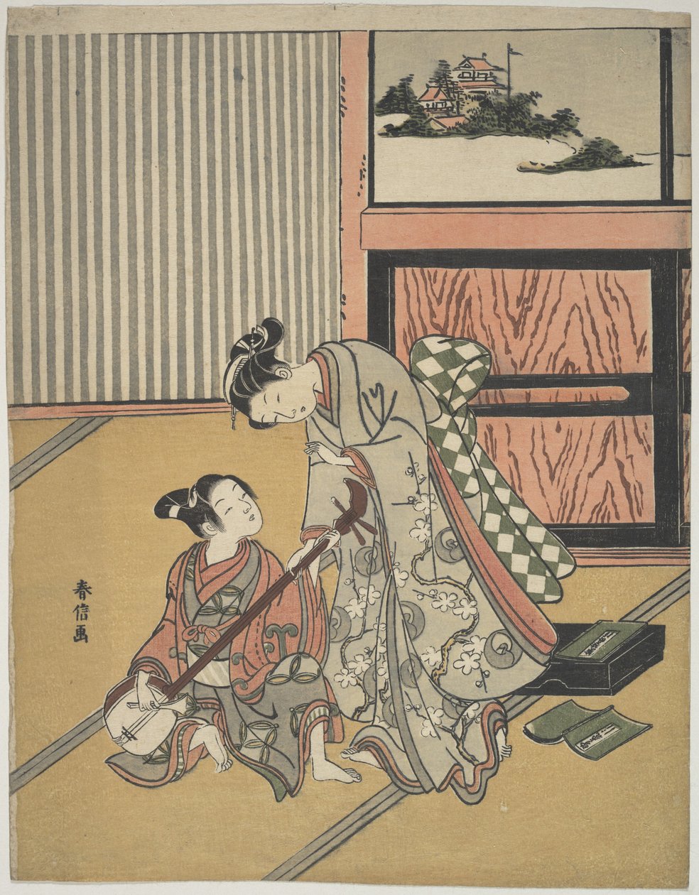 A aula de música de Suzuki Harunobu