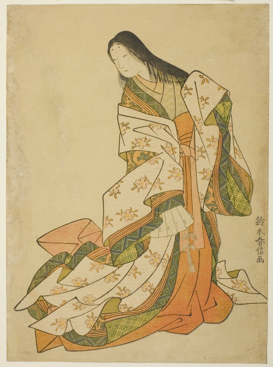 Ono no Komachi de Te Poe Toru de Suzuki Harunobu
