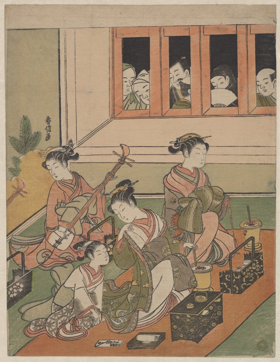 Os observadores e os observados de Suzuki Harunobu