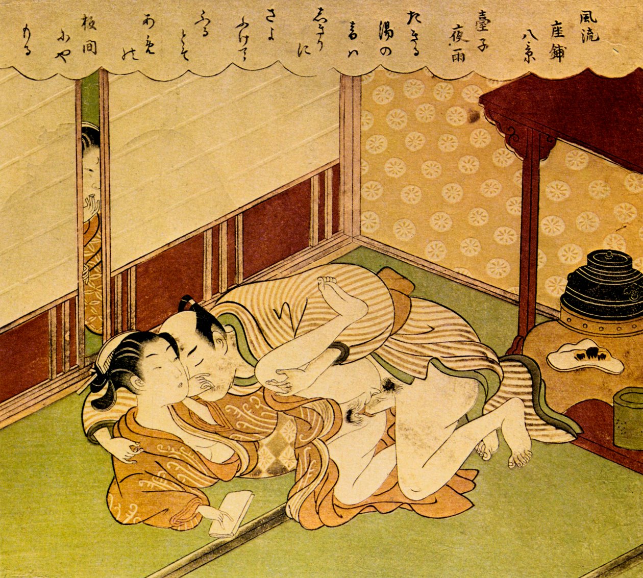 Dois amantes, c1750. de Suzuki Harunobu
