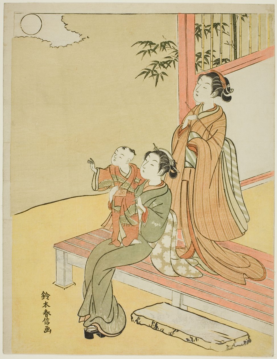 Visualizando a Lua de Suzuki Harunobu