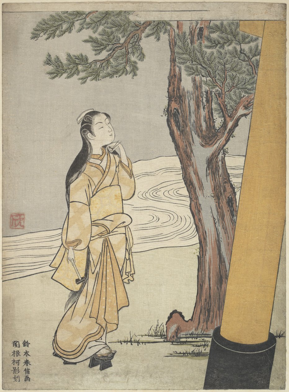Visita a um santuário na hora do boi (Ushi no toki mairi) de Suzuki Harunobu
