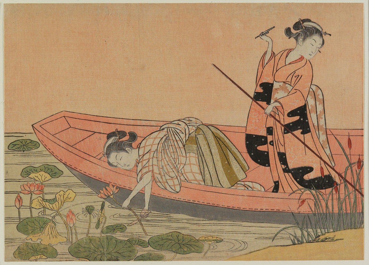 Paródia visual de Zhou Maoshu (edição posterior) de Suzuki Harunobu