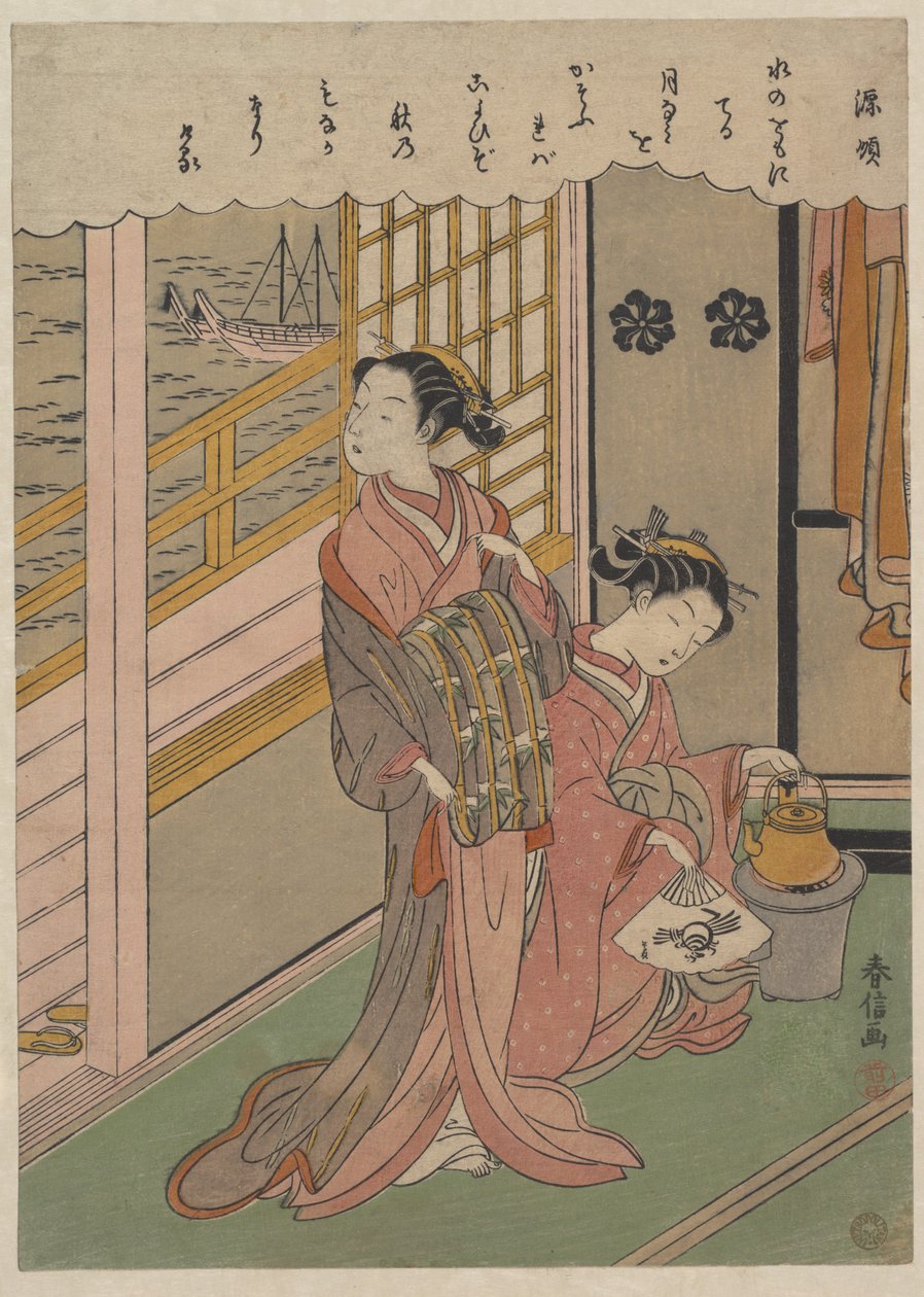 Ondas ao luar de Suzuki Harunobu