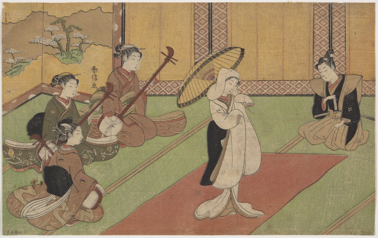 Bailarina no palácio de um daimyō de Suzuki Harunobu