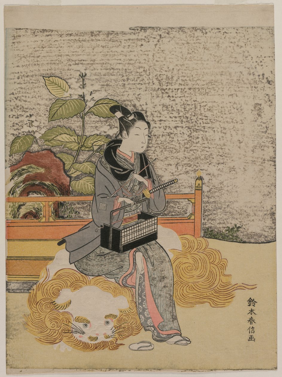 Juventude como um Monju Stand-in de Suzuki Harunobu