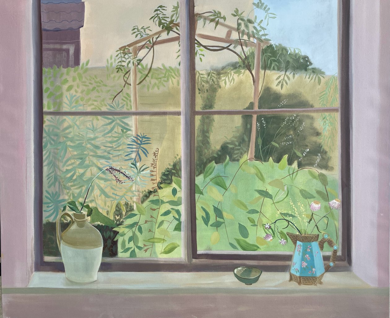 Looking Out, outubro, 2024 (óleo sobre linho) de Suzy Fasht