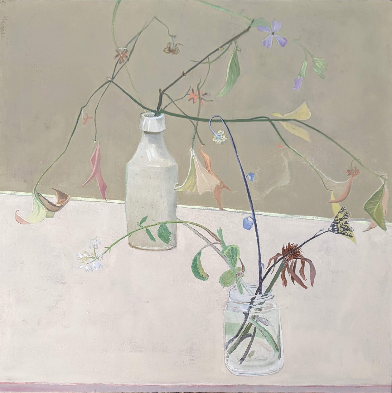 Restos, 2022 (óleo sobre linho) de Suzy Fasht