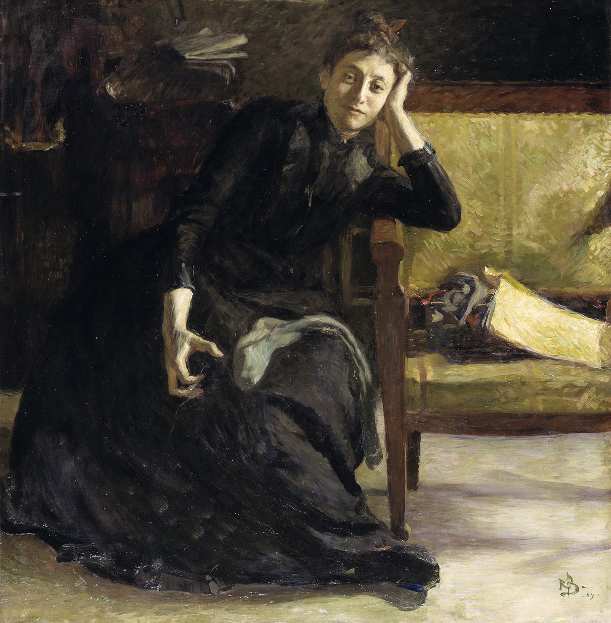 Retrato do pintor sueco Eva Bonnier, 1889 de Sven Richard Bergh