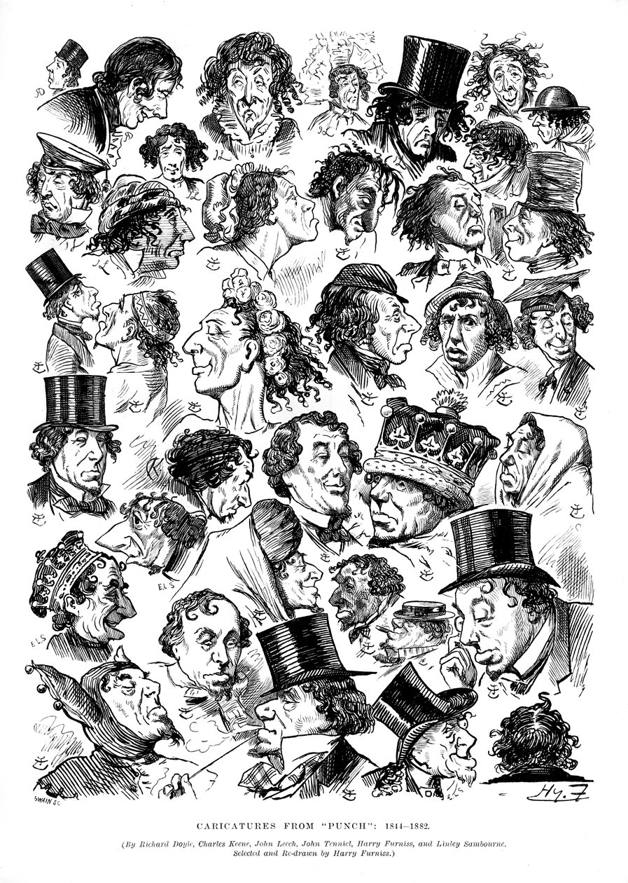 Caricaturas de Punch, 1844-1882. de Swain