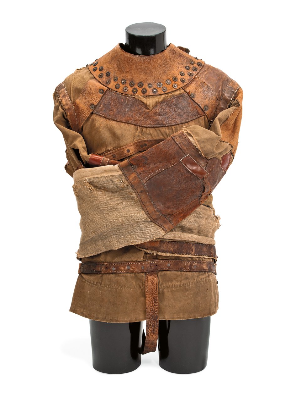 Camisa-força de propriedade de Harry Houdini, c.1915 (lona cáqui, couro e rebites de metal) de Swanfeldt Tent and Awning Co.