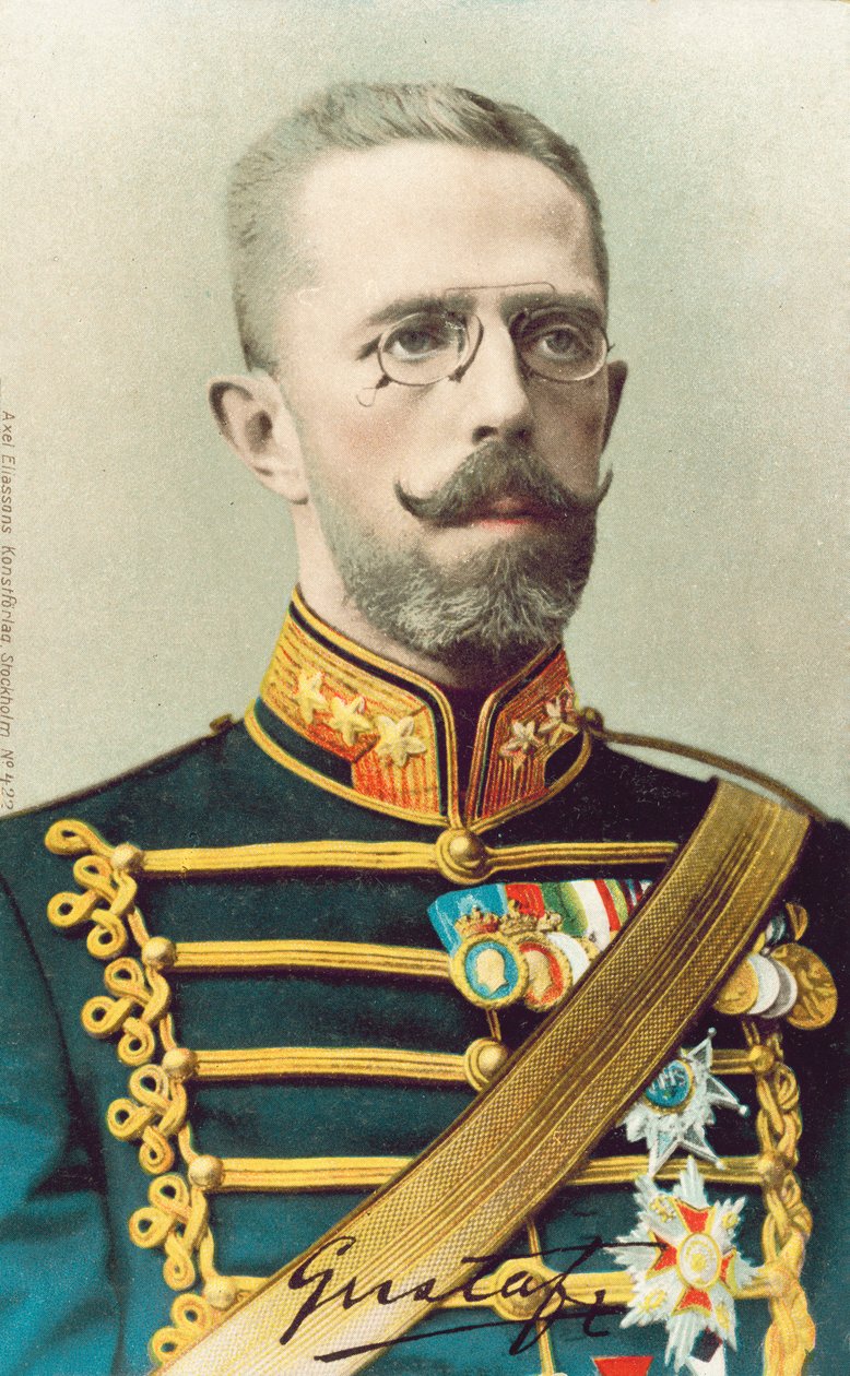 Gustaf V, Rei da Suécia (fotografia a cores) de Swedish Photographer