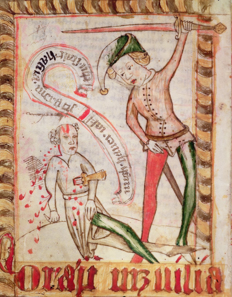 Crime, dos Códigos de Direito Nacional de Magnus Eriksson (1319-64) c.1450 (velino) de Swedish School