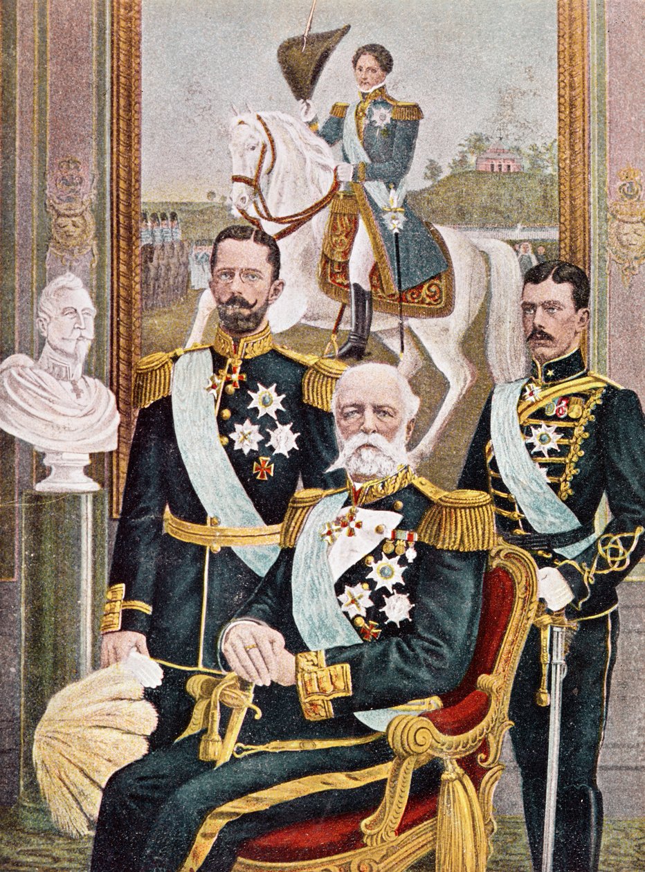 Cinco gerações de monarcas suecos, 1904 de Swedish School