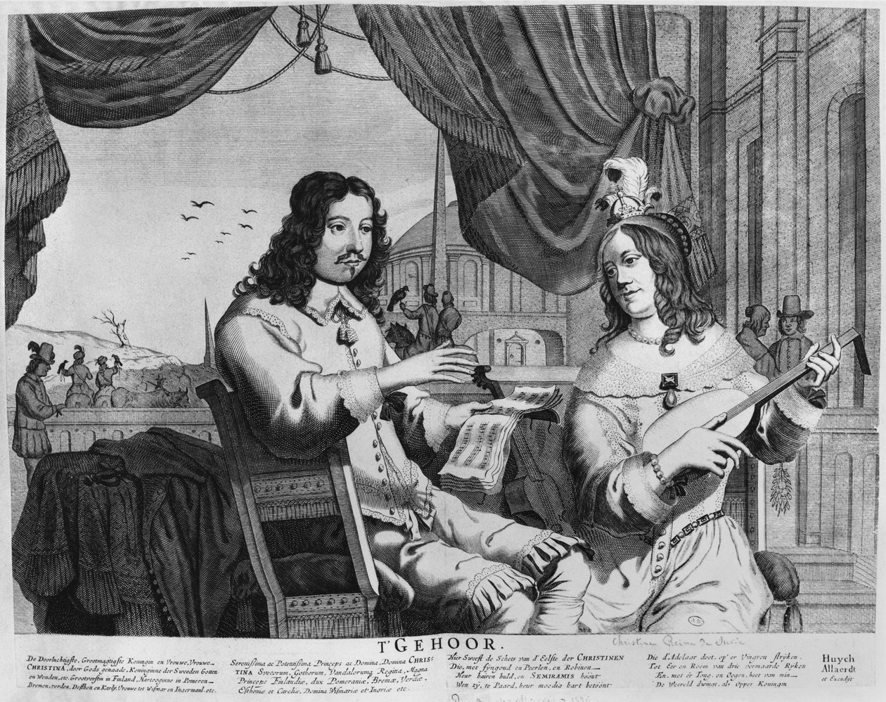 Rainha Cristina da Suécia (1626-1689) de Swedish School