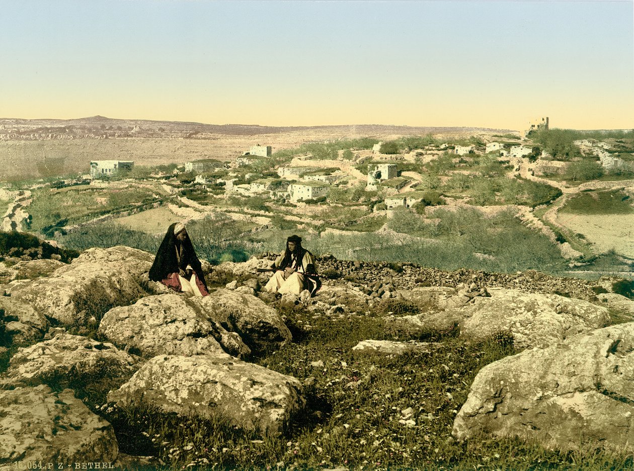 Vista geral de Beitin (Bethel), c.1880-1900 (photochrom) de Swiss Photographer