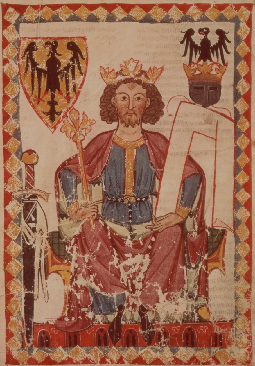 SENHORA. Amigo. germe. 848 King Henry, ilustração do Manesse Codex, uma coleção de canções de amor cortês, provavelmente de Zurique, c.1300-20 de Swiss School