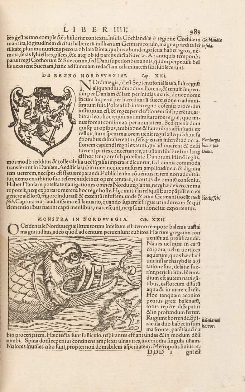 Página 983 de Cosmographiae Universalis por Sebastian Muenster, Basel, 1572 de Swiss School