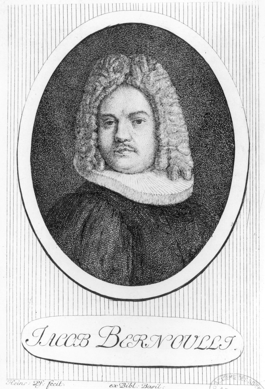 Retrato de Jacques Bernoulli (1654-1705) de Swiss School