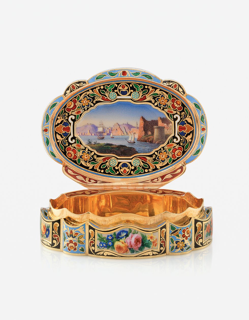 Apresentação Snuff-Box para o Mercado Oriental, Genebra, c.1830 de Swiss School