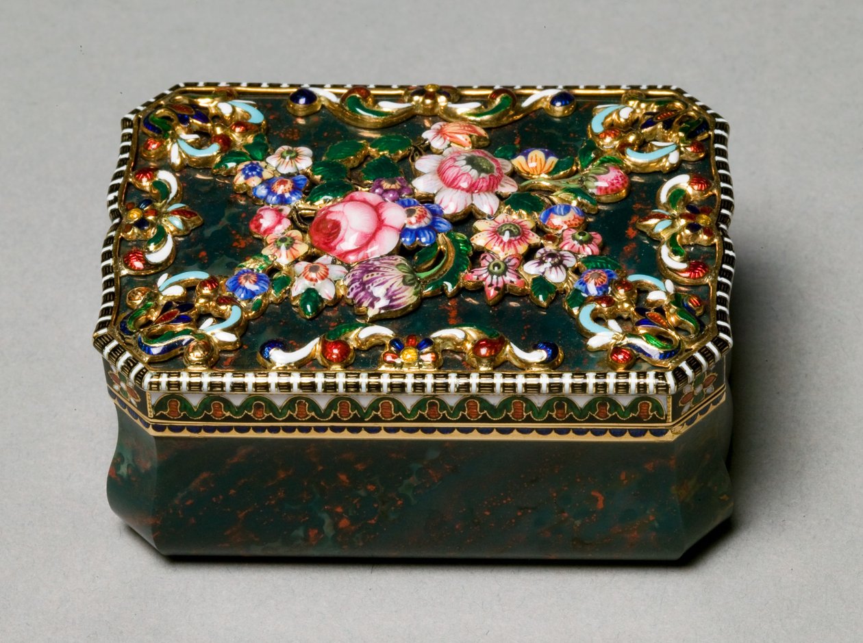 Caixa de rapé, atribuída a miniatura pintada por Jean-Louis Richter de Swiss School