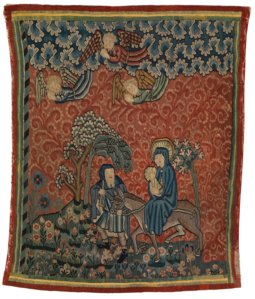 Tapeçaria representando a Fuga para o Egipto, provavelmente feita no Convento de Gnadental, Basileia de Swiss School