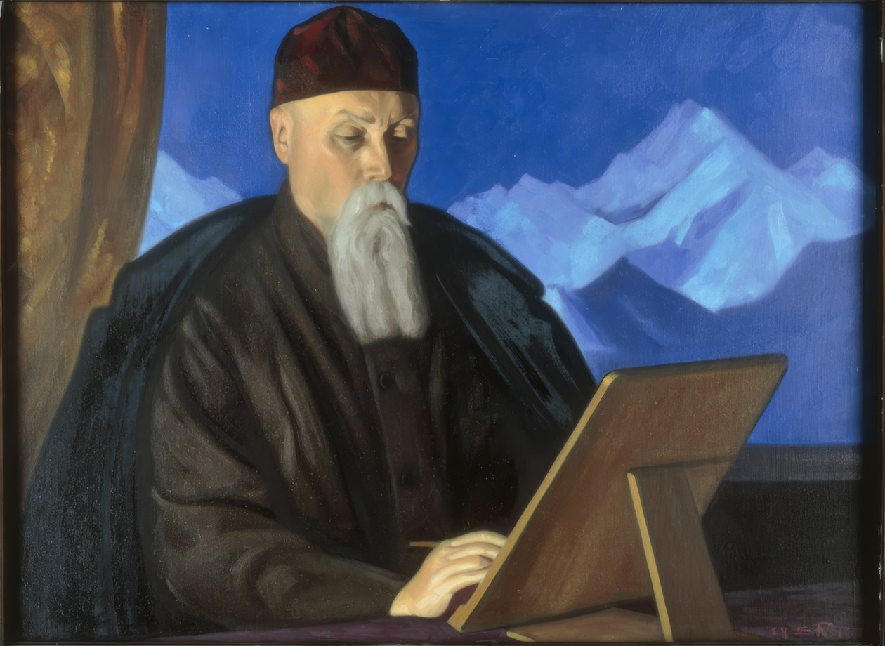 Retrato do pintor Nicholas Roerich de Swjatoslaw Nikolajewitsch Roerich