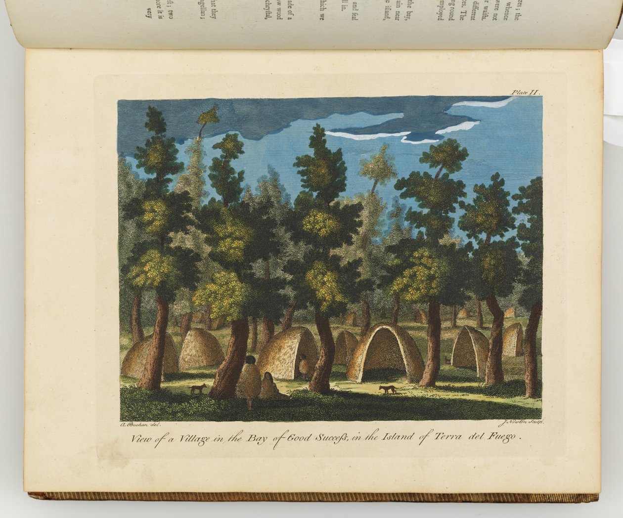 Ilustração do "Diário de uma viagem aos Mares do Sul: no navio de Sua Majestade, o Endeavour". de Sydney (after) Parkinson