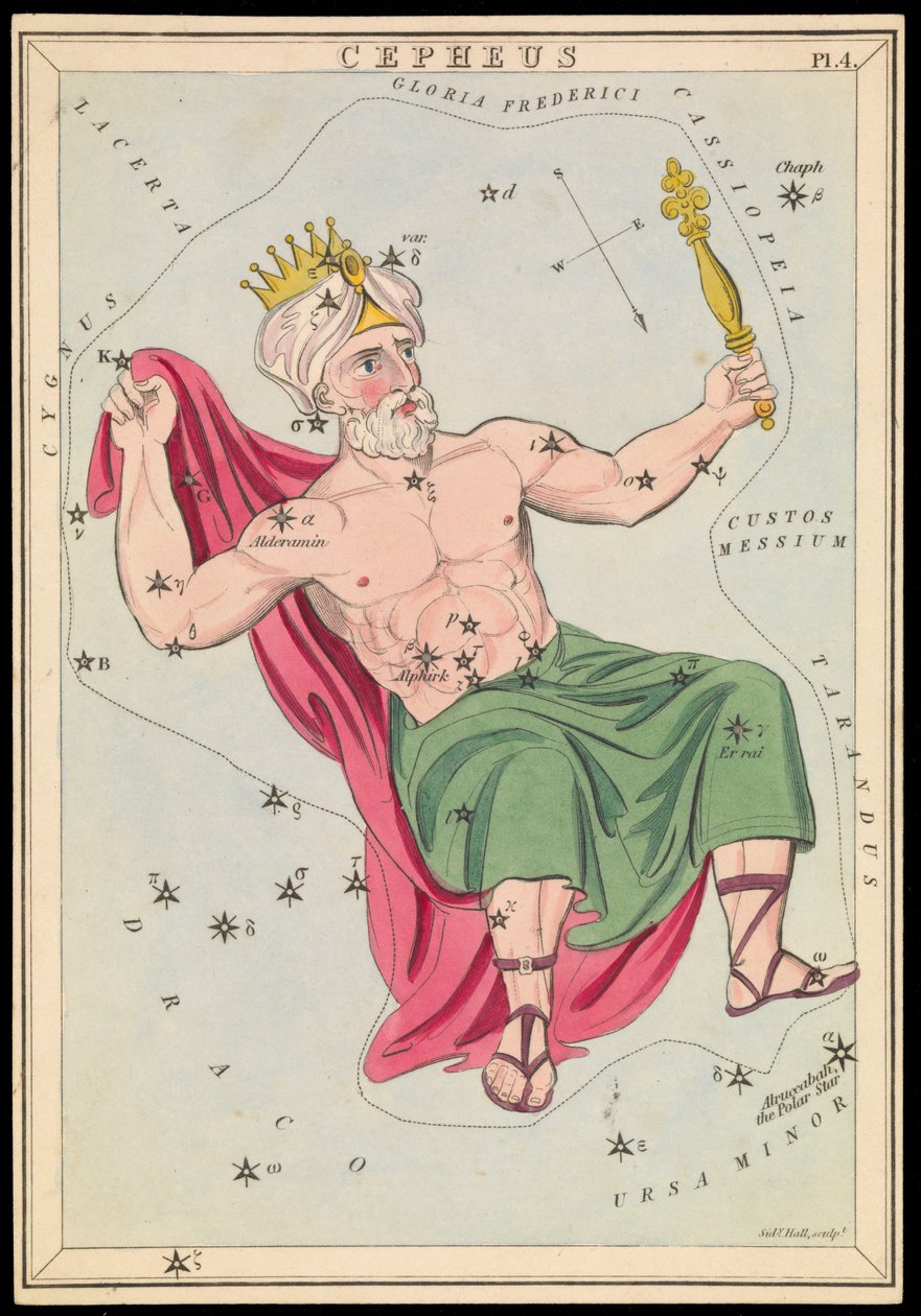 Cepheus, c.1825 (cartão, papel, tecido) de Sydney Hall