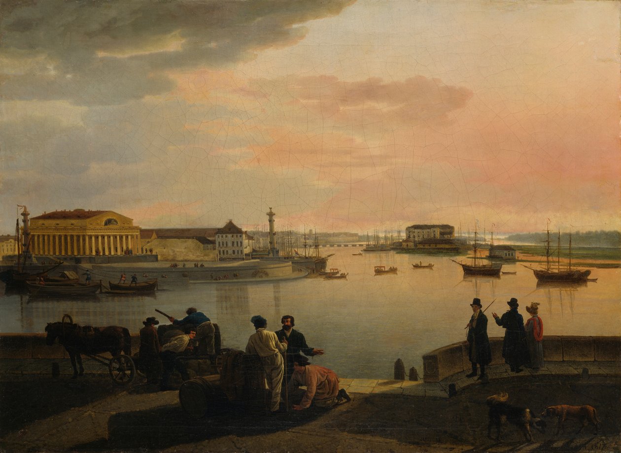 Uma vista de São Petersburgo, 1817. de Sylvester Feodosiyevich Shchedrin