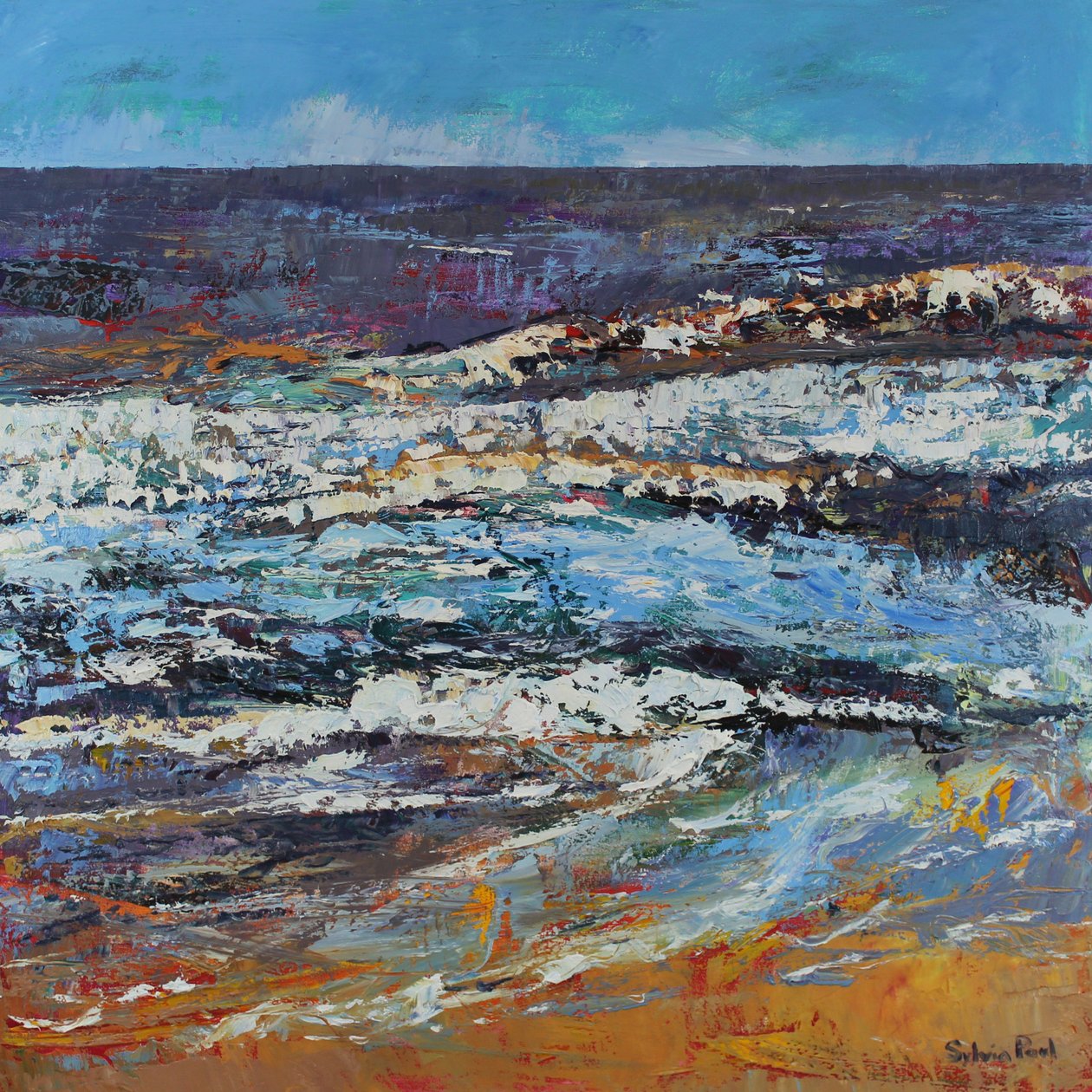 Costa espumosa, 2021 (óleo sobre tela) de Sylvia Paul