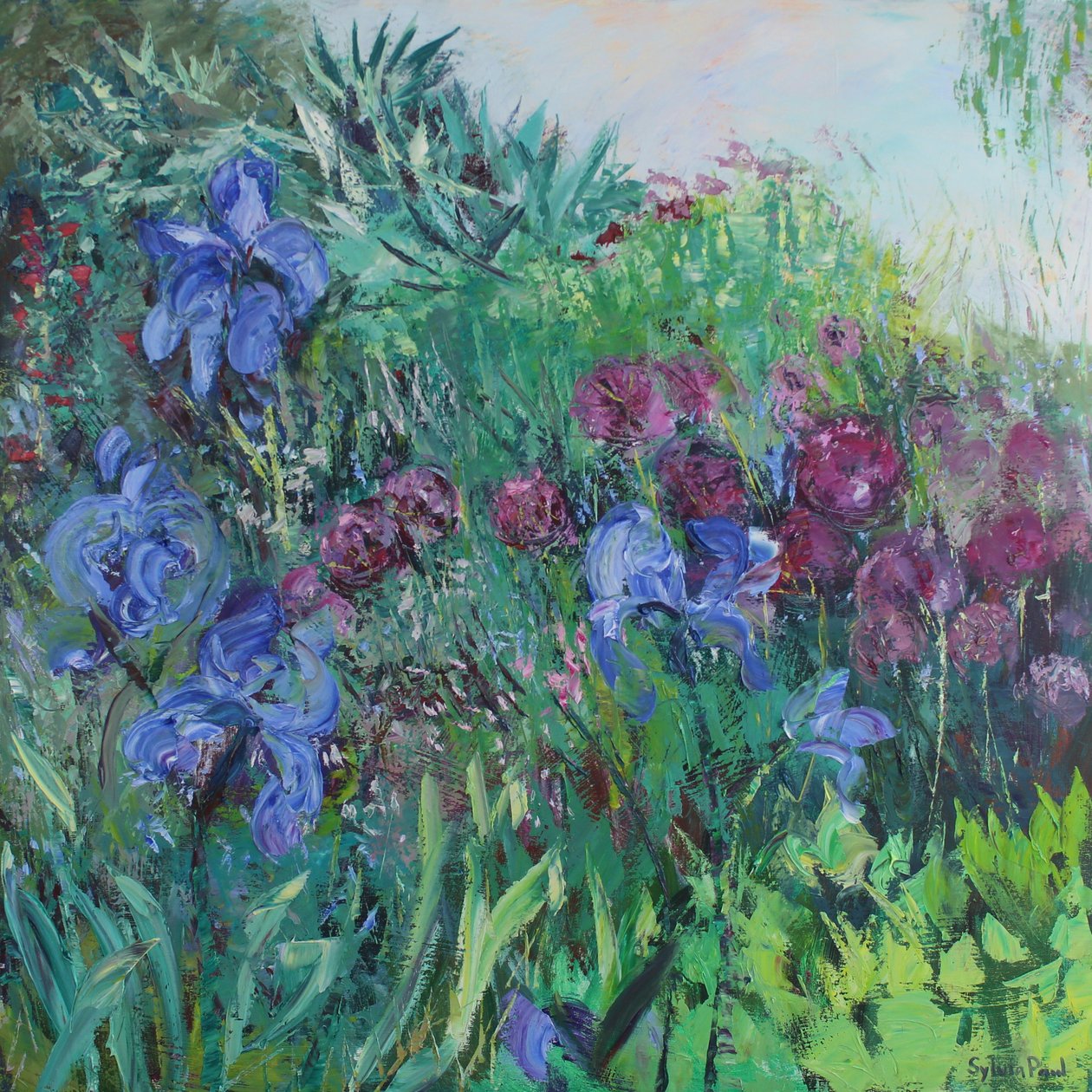 Íris com Allium de Sylvia Paul
